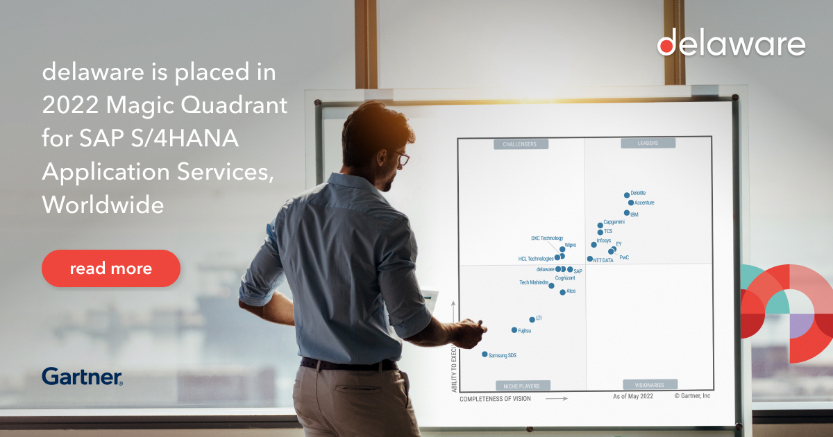 delaware placed in 2022 Magic Quadrant for SAP S/4HANA Application