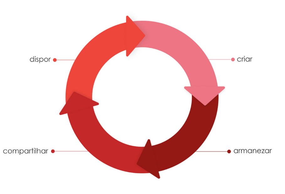 Ciclo do processo de gestão do conhecimento