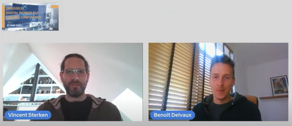 Vincent Sterken and Benoit Delvaux in a video conference