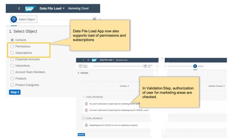 SAP Data File Load new features