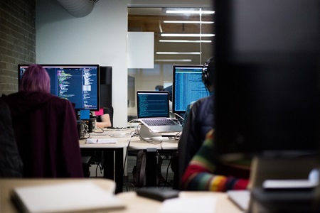 People working on the computer