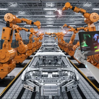 picture of a car production plant